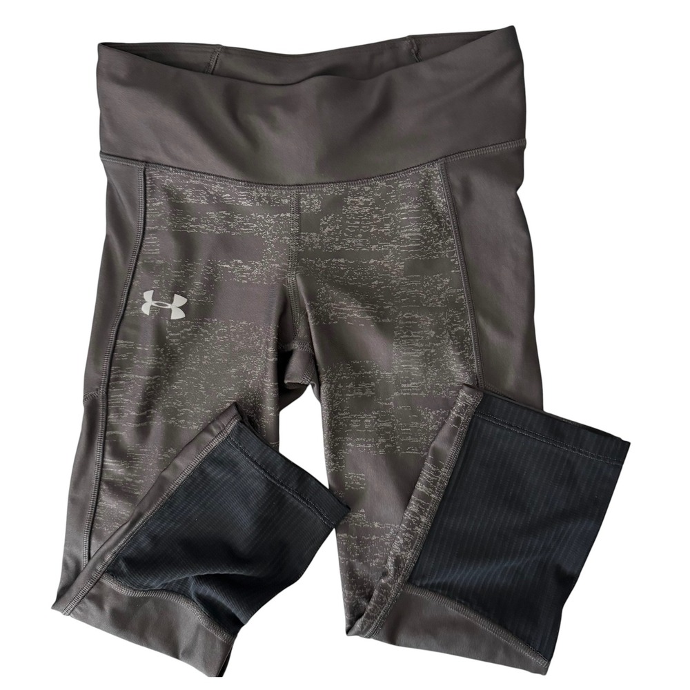 Under Armour HeatGear Compression Leggings Women Small Charcoal Gray Excellent - Picture 12 of 13